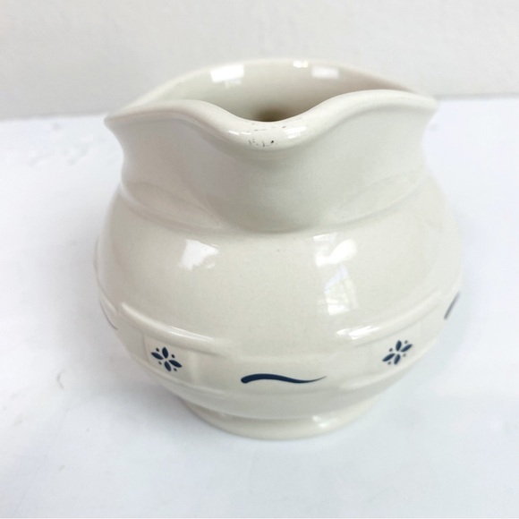 Longaberger Blue Basket Weave Woven Traditions Creamer Pitcher - Picture 5 of 7